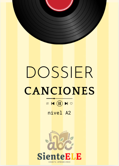 Portada del dossier de canciones en español de nivel A2